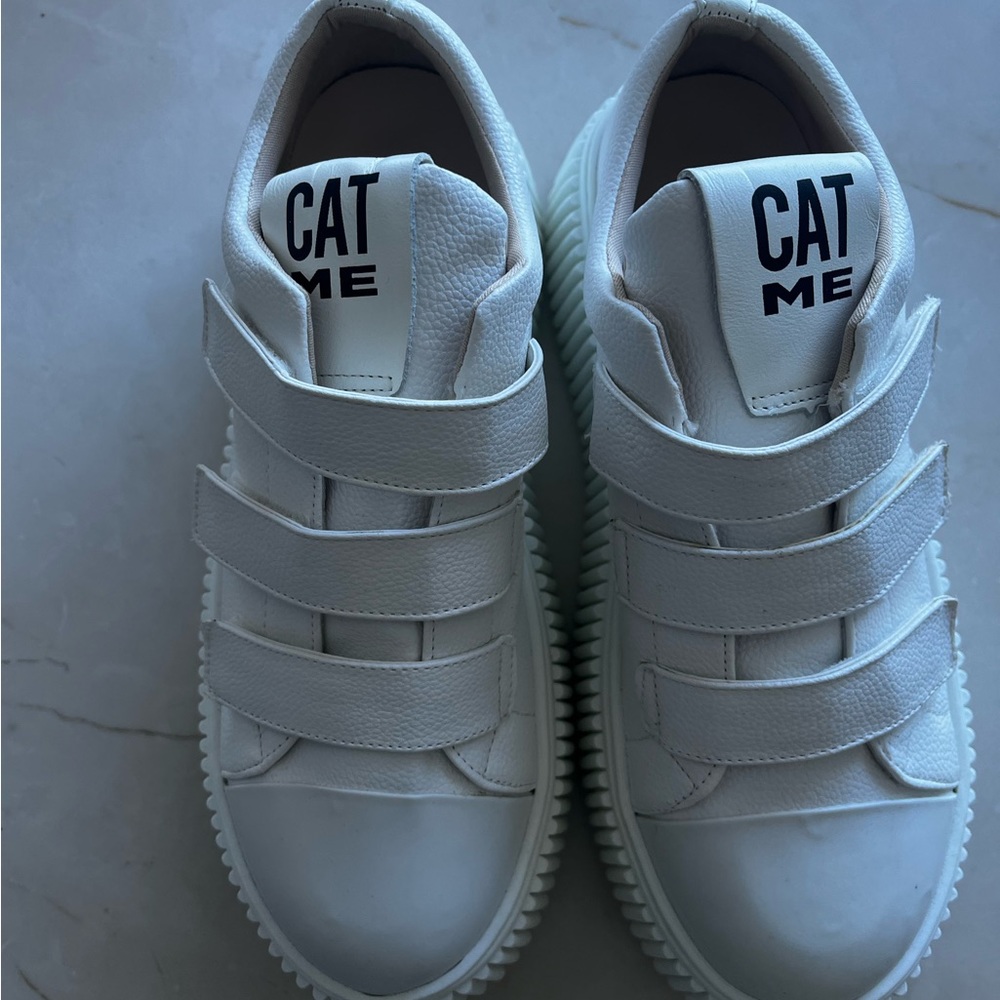 UNWORN CatMe Leather Platform sneakers with velcro